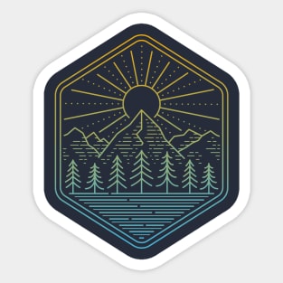 Mountain Rays Sticker